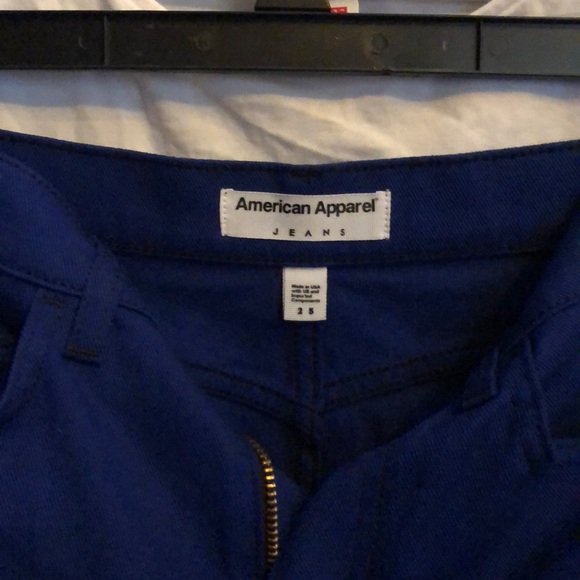 American apparel blue denim shorts size 25 - Picture 2 of 3